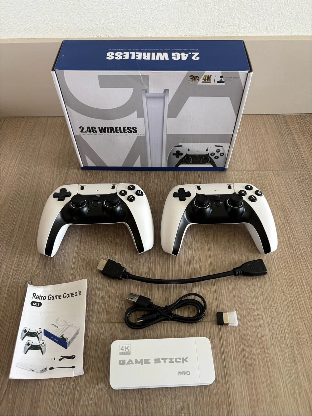 2.4G Wireless White/Black Game Controller - Compatible Wireless Gaming Pad